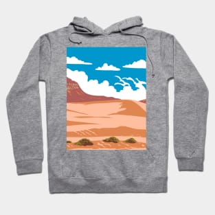 Coral Pink Sand Dunes State Park in Kane County Utah USA WPA Art Poster Hoodie